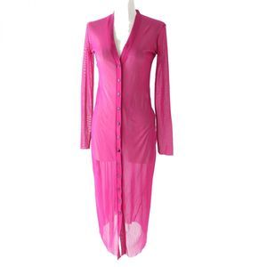 Other Jean Paul Gaultier Vintage Long Cardigan Pink Canvas Outerwear